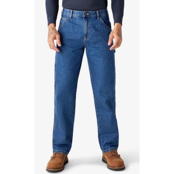 Dickies Hammer Loop Carpenter Jeans Blue Men's 40x30 Cargo Jeans - Picture 1 of 15